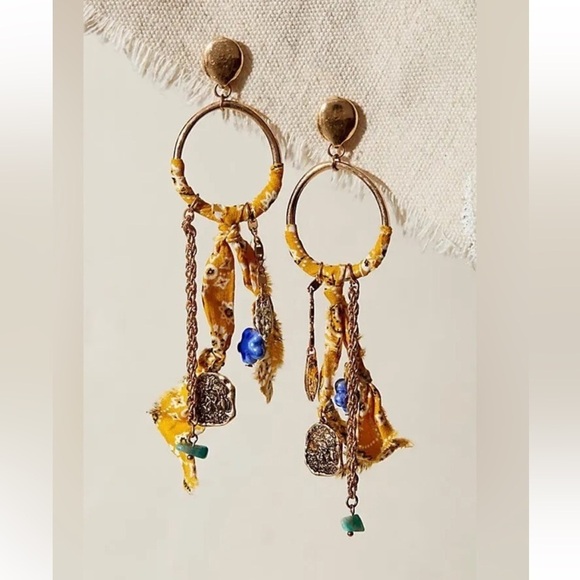 Free People Jewelry - Free People Juniper Hoop Dangle Earrings NWT